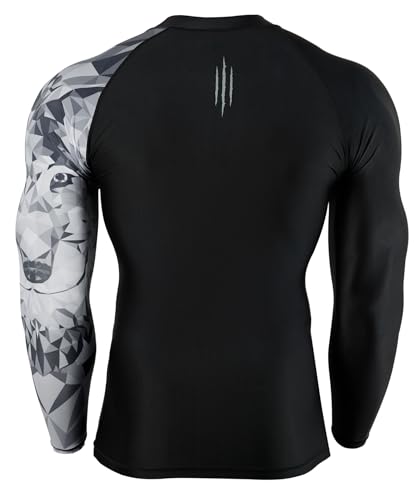 ADOREISM Men's Long Sleeve Zip Rash Guard UPF 50+ UV Sun Protection Quick Dry Swim Shirts for Fishing Hiking Surfing3