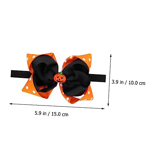 GALPADA 2pcs Halloween Party Hairband Soft Elastic Headbands with Bows for Newborns Comfortable Lightweight Hair Accessories3