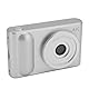 Mikro-Spiegelreflexkamera, Tragbare Digitalkamera, 16-facher Digitalzoom, Elektronische Bildstabilisierung, 48 MP HD, Dünn und Leicht, für Vlog (Silver)