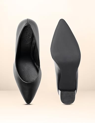 Image of Symbol Premium Women's 'Desk to Dinner' Block Heel Pumps (Ortholite Insole|Stylish Heels)