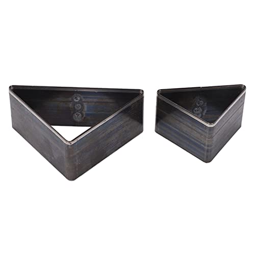 2 x Dreiecks-Lederschneider, Leder-Stanzwerkzeug, Stahl, Hohlstanzer-Set mit Aufbewahrungsbox für Leder Cover