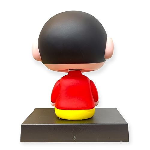 Image of AUGEN Super Hero Shin- chan 4 Action Figure Limited Edition Bobblehead with Mobile Holder for Car Dashboard, Office Desk & Study Table (Pack of 1)