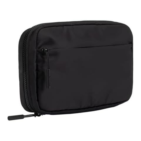 Incase Nylon Accessory + Electronics Organizer Bag - Small Travel Pouch for Cords + Camera Accessories - Compact Tech Bag with Faux-Fur Padded Compartment Cover