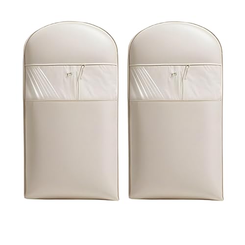 2 Pack Space Saving Hanging Garment Bag with SelfCompression Zipper, Down Coat Storage Bag Hanging Space Saver Closet Organizer, for Closet Storage
