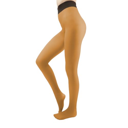 Image of X-CHENG Women Fleece Lined Tights Fake Translucent Sheer Thermal Tights