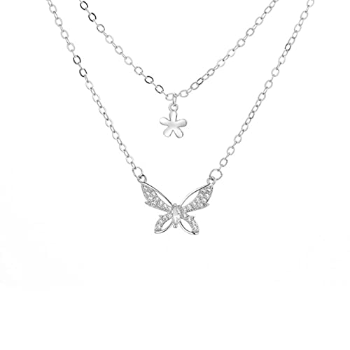 Collier papillon pour femmes double couche, le bijou de fête idéal pour rayonner