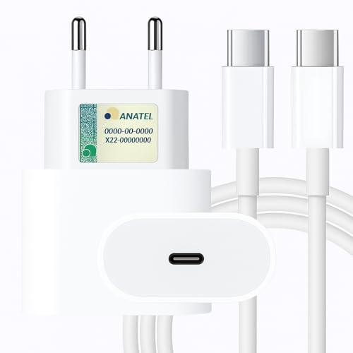 Carregador Premium Super Turbo Rápido USB-C PD com Cabo Tipo C Re...