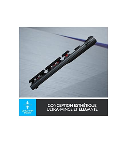 915 LIGHTSPEED Tastiera Gamer Wireless Meccanica, Switch Ultra-Flat GL Touch, RGB LIGHTSYNC, Design elegante e sottile, 30+ ore di gioco, 2,4 GHz/Bluetooth, AZERTY francese - Nero - Tastiera gaming - Immagine 1