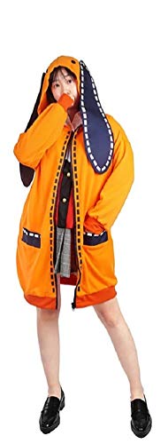 Ugoccam Womens Runa Hooded Jacket Halloween Cosplay Costume Womens-Small Orange cover
