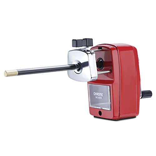 Chrome 9506 - Metal Body Pencil Sharpener (Red)