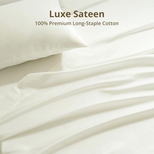 CieloCloud King Bed Sheet Set with Drawstring and 360° Elastic, 4PCS 100% Long-Staple Cotton King Size Sheets Set, Luxury Soft, No Slippage, Anti-Pilling, Deep Pocket Fits 8 to 14" Mattress - image 5
