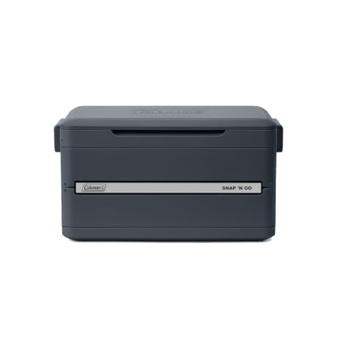 Image of Coleman Snap 'N Go 35-Quart Collapsible Hard Cooler, Portable Hard-Sided Cooler with Waterproof Removable Liner, Spacing-Saving & Quick Set Up, 48 Hours Cold, Mussel Grey