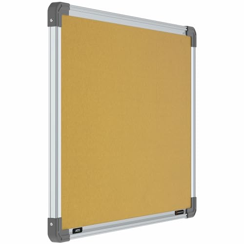 Image of Scholar Art Metis 1.5x2 Feet Bulletin Board for Study Room & Wall | Vibrant & Versatile Crape Cloth + High Density Soft Board for Pinning Photos, Sticky Notes & Reminders (Yellow)