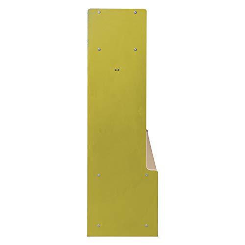 Colorful Essentials 5-Section Laminate Coat Locker with Bench, Shoe Storage Cubbies, Hooks for Backpacks and Hats; Children's Furniture for Classroom, Preschool, Daycare, Home Learning - Maple/Yellow - Thumbnail 3