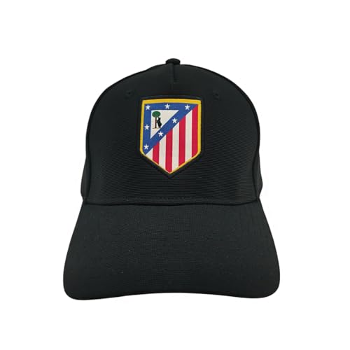 JYC CREATIVE Gorra Oficial de Equipos de Fútbol, Equipación Oficial, Regalo de Equipación de Fútbol, Madrid, Atlético (Negro, unica)
