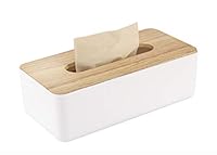 Kosmetiktücher Box aus Holz,26x13x9cm Taschentuchspender,Praktische Tücherbox,Rechteckige Tissue Box für handelsübliche