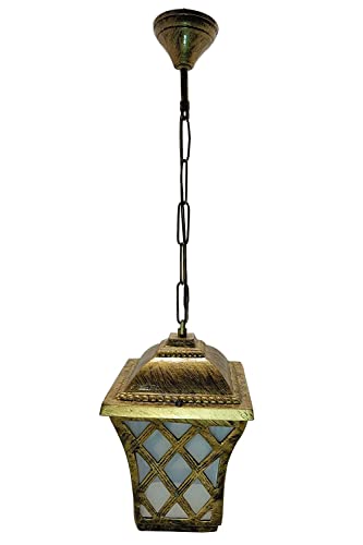 Image of B22 Holder Cast Aluminium Antic Standard Hanging Light for House Lobby Balcony & Garden