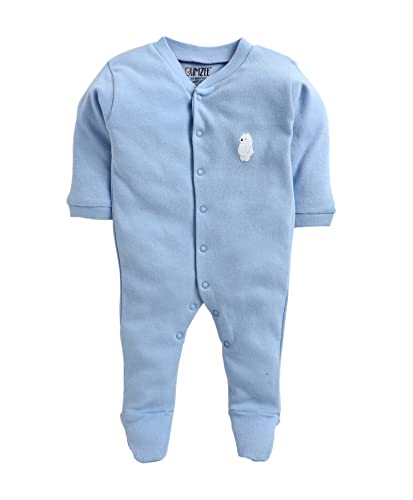 Image of BUMZEE Full Length Printed Baby Footies Sleepsuit Pack of 3
