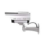 YSUCAU-Solar-Powered-Bullet-Dummy-Fake-Camera-Surveillance-Security-CCTV-Dome-Camera-with-Flashing-Red-LED-Light-Warning-Security-Alert-Sticker-Decals-OutdoorIndoor-Use