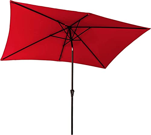 Sonnenschirm UV-Schutz Gartenschirm Marktschirm rechteckig neigbar für Garten, Balkon und Terrasse A – Bild 8