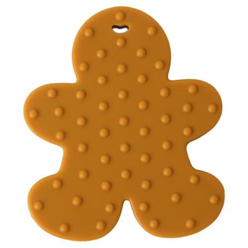 Image of NCVI Teether, Baby Teething Toys for 0-6 6-12 Months, My First Silicone Chew Toys, First Gifts for Baby Boys and Girls, Ideal Toddlers Stocking Stuffer, Gingerbread Man