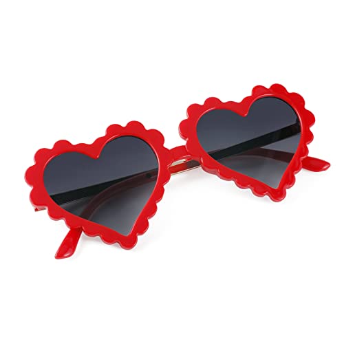 FEISEDY Kids Heart Shaped Sunglasses for Toddler Girls Boys Party Holiday Outdoor Beach UV 400 Protection (Age 1-10) B41022