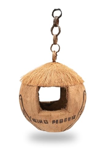 NaDeco Kokos Vogelhaus Natur Größe ca. 13-15cm | Vogelnest | Nistkasten | Vogelhaus zum Hängen | Vogelfutterhaus | Futterhaus | Deko Kokosnuss NaDeco Kokos Vogelhaus Natur Größe ca. 13-15cm | Vogelnest | Nistkasten | Vogelhaus zum Hängen | Vogelfutterhaus | Futterhaus | Deko Kokosnuss