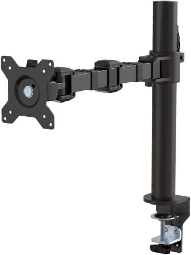 Image of Amazon Basics Single Computer Monitor Stand with Tilt and Rotation,Height Adjustable VESA Desk Arm Mount,Steel,30 inches,Black,(Pack of 6)