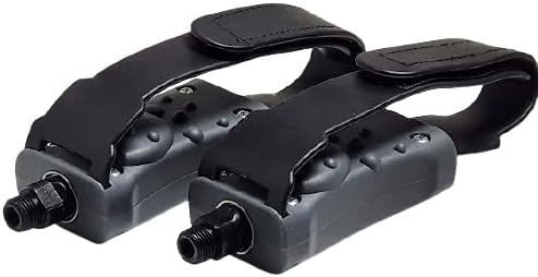 Replacement Pedals, with Straps. Fits Most Mini Exercise Bike Brands. Thread Size 9/16 (14.30mm)