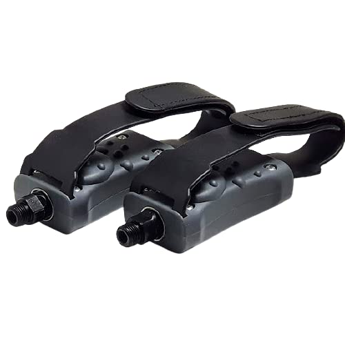 Replacement Pedals, with Straps. Fits Most Mini Exercise Bike Brands. Thread Size 9/16 (14.30mm)