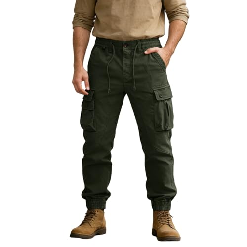 Pantalon cargo homme avec taille élastique et poches cargo