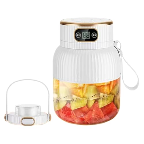 frullatore spremiagrumi portatile, tazza spremiagrumi portatile, macchina per frullatori alimentari, macchina per spremiagrumi ricaricabile USB, processore alimentare con display digitale da 600 ml