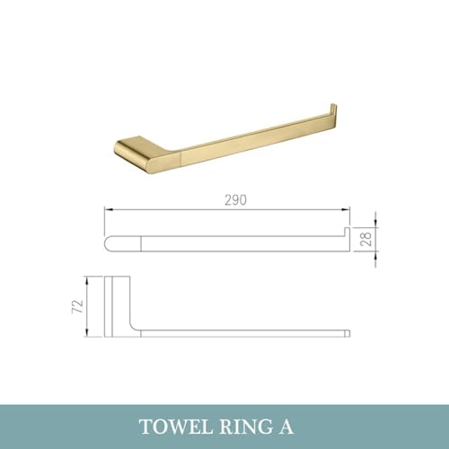 Ensemble d'accessoires de salle de bain or brossé 4 pièces chic - 6