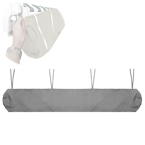 Awning Protective Cover - Rain Canopy Storage Bag 420D Outdoor Shade Umbrellas Accessories Fit 12ft x 10ft Retractable Awning (Grey)