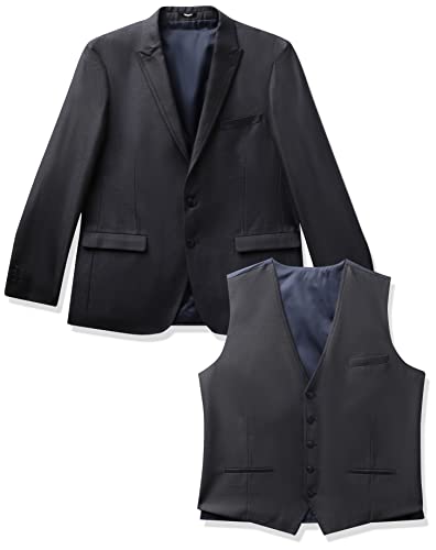Image of Park Avenue Rayon Blend Men's Full Sleeve Super Slim FIT Medium Blue Formal Suit (PMDP04368-B5 38)