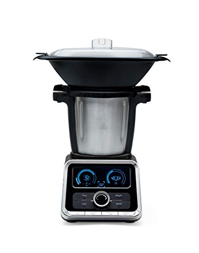 Mellerware-Robot-de-Cocina-Tasty-1000W-Capacidad-35L-Temperatura-hasta-120oC-Temporizador-12-Velocidades-TURBO-PULSE-200-recetas-Bascula-integrada-INOX-Accesorios-Negro