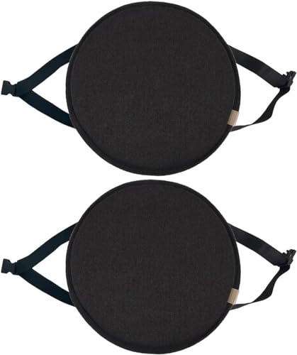 Cojín redondo para silla Cojín redondo para asiento, 1/2/4pcs Cojín redondo para taburete alto Cojín redondo antideslizante para silla con correas elásticas Hebillas ( Color : 3# , Size : 2PCS_30CM/11