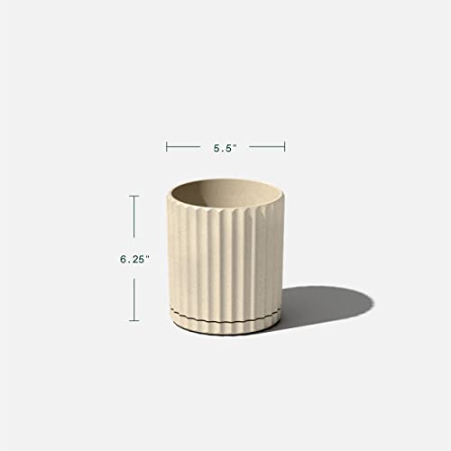 Image of Veradek Demi Series Demi 6 inch Planter w /Tray - Sand, 2 Pack