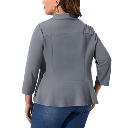 Image of Womens Spring Plus Size Open Front Cardigan 3 /4 Long Sleeves Lightweight Draped Cover Ups