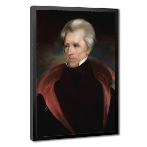 Tableau Andrew Jackson avec cadre de qualité supérieure pour salon élégant