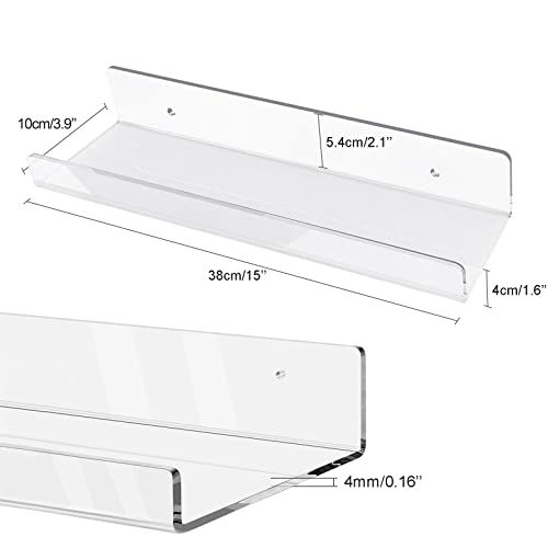 WOUMON Mensola da Parete in Acrilico, 38 * 10cm
