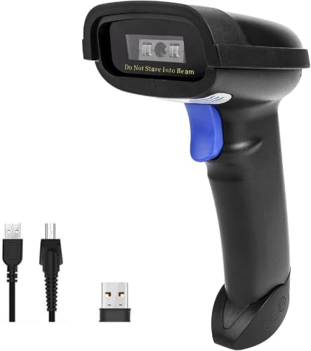 NETUM Bluetooth Barcode Scanner, Compatible with 2.4G Wireless &...