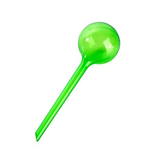Sundatebe Bombillas de riego automáticas para plantas, pvc, Transparent Green, 26.5cm*8cm Cover