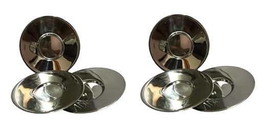Dynore Stainless Steel Set of 6 Apple Tea Cup with 6 Saucer - Image 2 thumbnail
