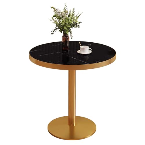 Table à manger ronde avec socle, design peu encombrant pour le bureau à domicile, le salon, la cuisine, idéale pour les petits espaces