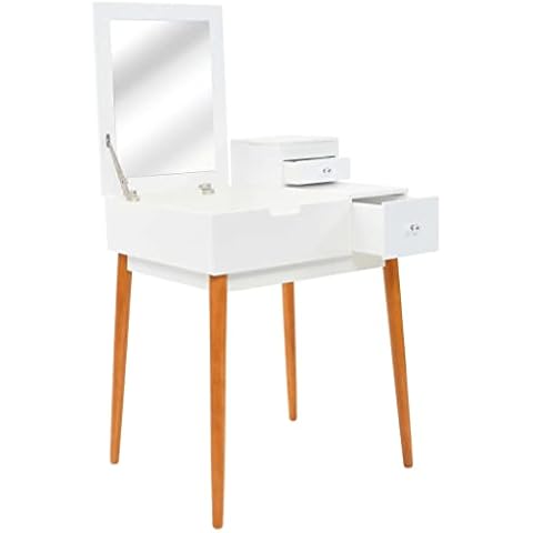 vidaXL Tocador con Espejo y Compartimentos de Almacenamiento Cover