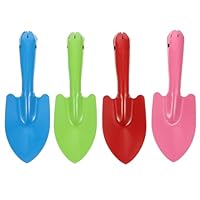 Toddmomy 4pcs Kids Gardening Tools, Mini Trowel Set Colorful Metal Hand for Kids Safe Beach Sandbox Toy Garden Tools
