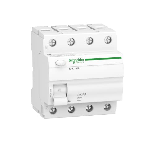Schneider A9Z01440 Disjoncteur Différentiel Id K 4P 40 a 30 Ma Type a Blanc