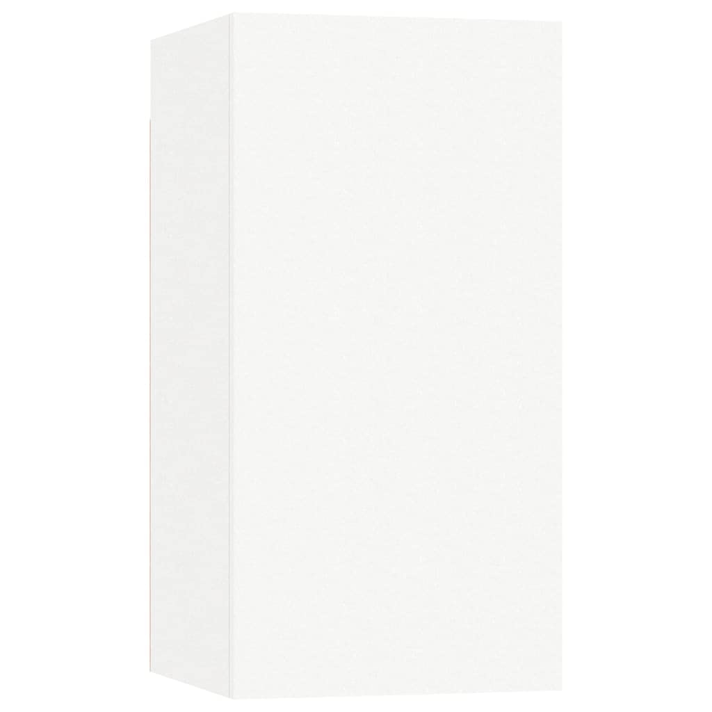 Set di 4 mobili da parete per TV, colore bianco, 30,5 x 30 x 60 cm