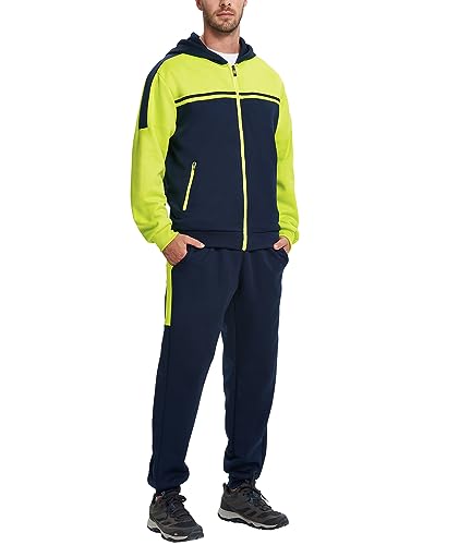 SWISSWELL Men's 2 Piece Tracksuit Athletic Hoodie & Sweatpants Sweatsuit - image 2